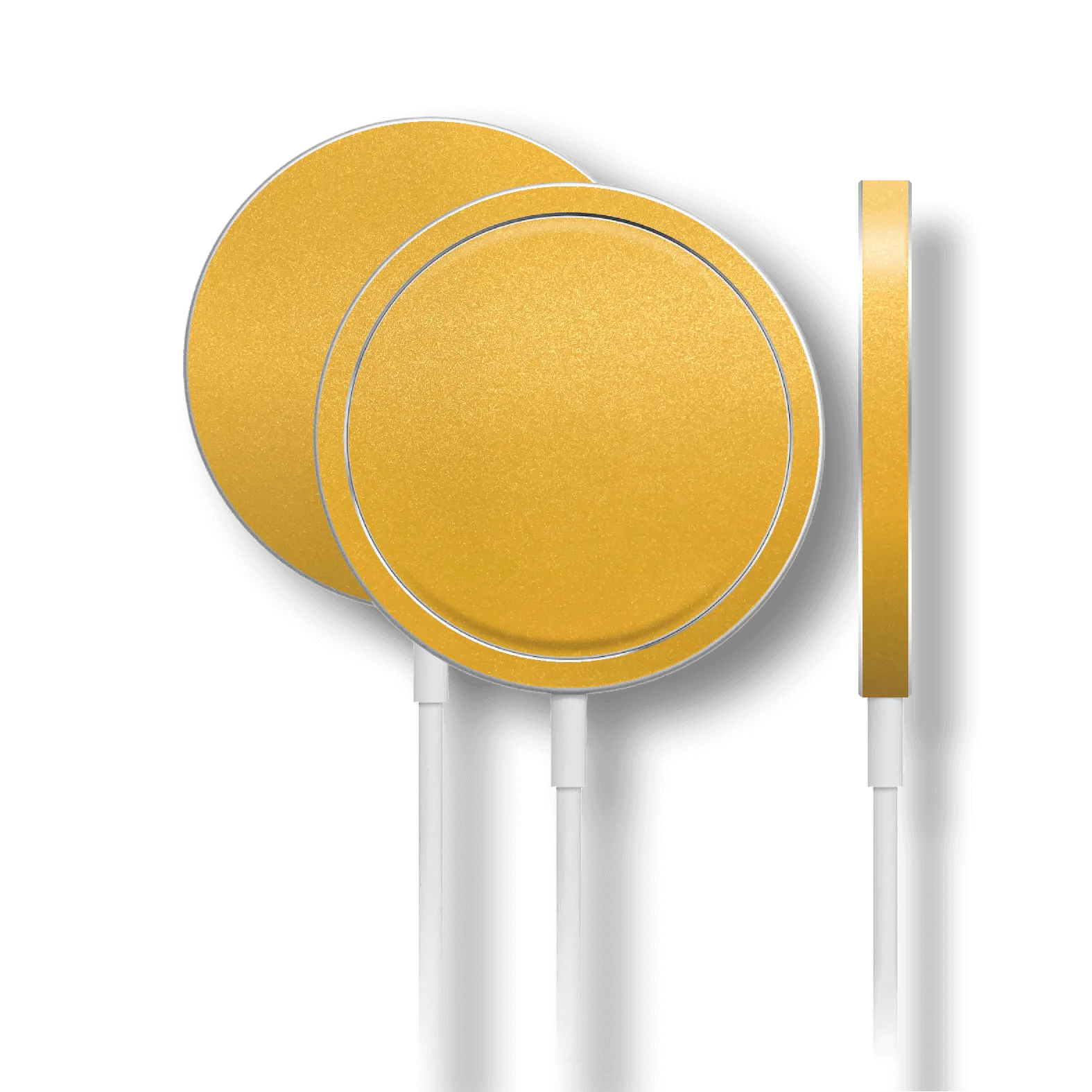 YELLOW MATT Metallic Skin for Apple MagSafe Charger