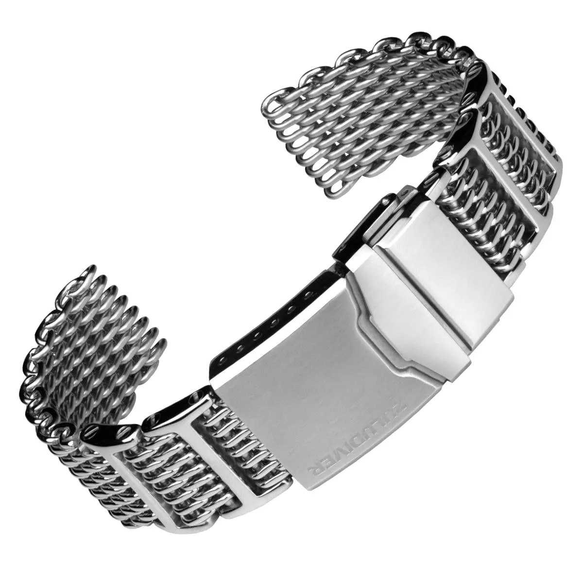 ZULUDIVER Shark Mesh Stainless Steel 20mm